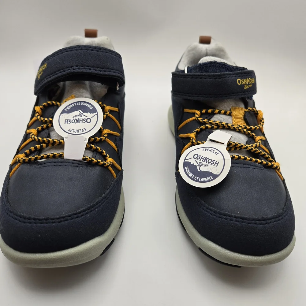 OshKosh B'gosh Toddlers Blue and Yellow Sneakers with Velcro - Picture 3 of 8